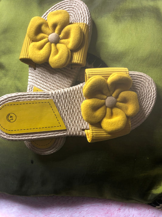 mustard Flower sandals